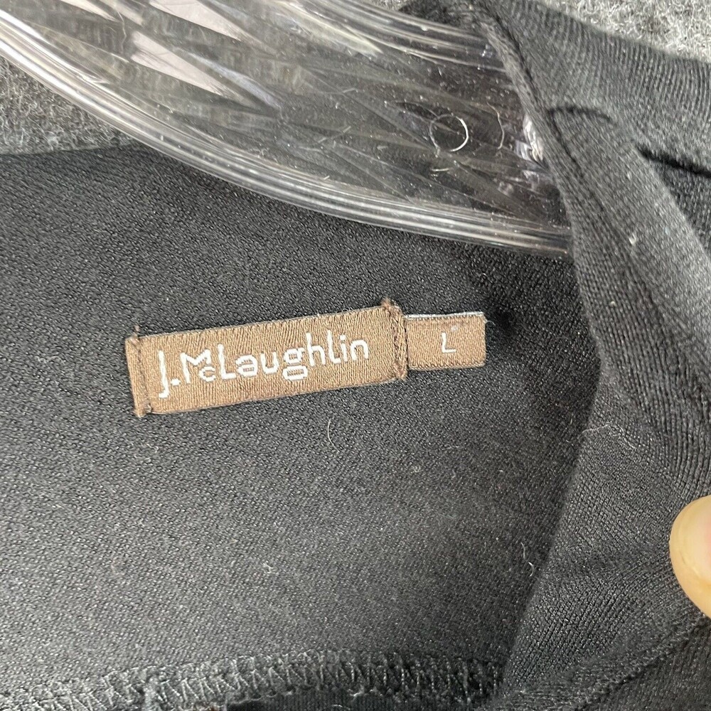 J. Mclaughlin Zip Back Scoop Neck Solid Cotton Mi… - image 3